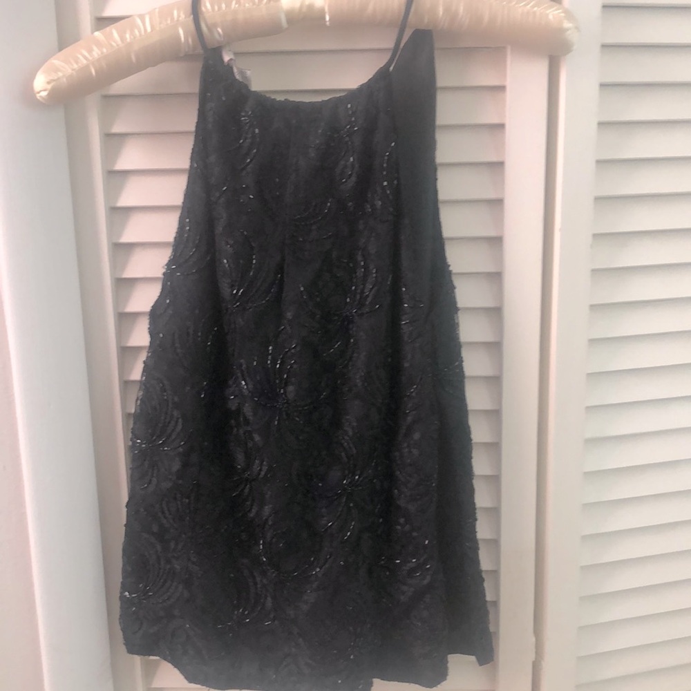 Black sequin dressy tank Small